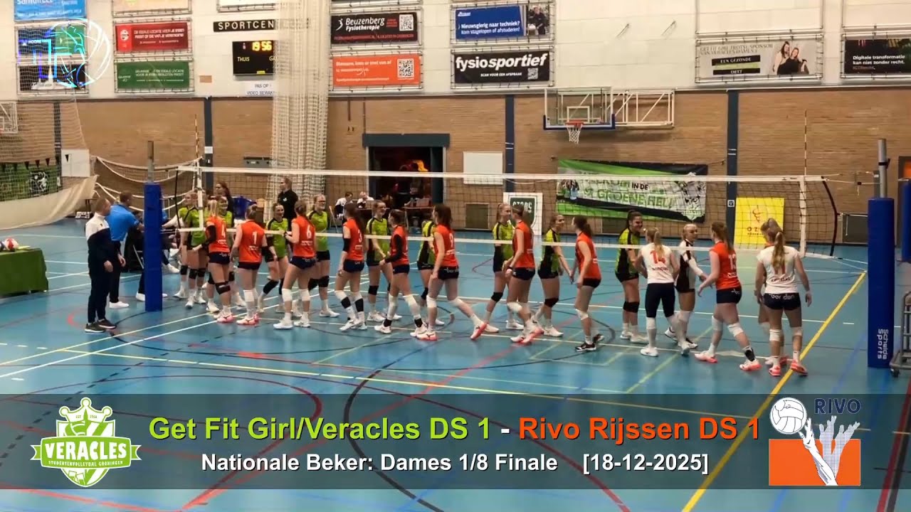 Volleybal Dames Nationale Beker 1/8 Finale: Get Fit Girl/Veracles D1 - Rivo Rijssen D1 [18-12-2025]