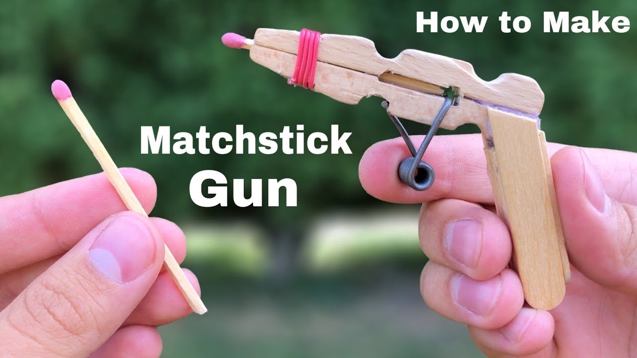 How to Make a Mini Matchstick Gun Out of Clothespin