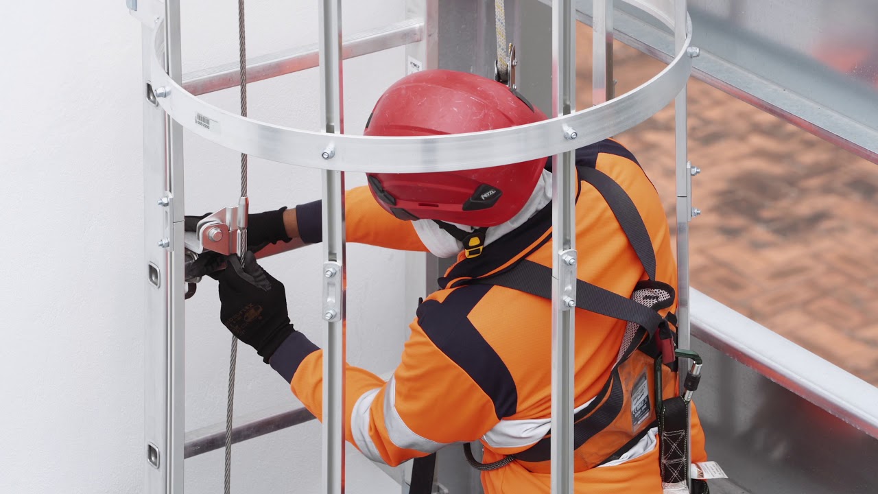 Vertical fall arrest SecuRope Quickset installation tutorial