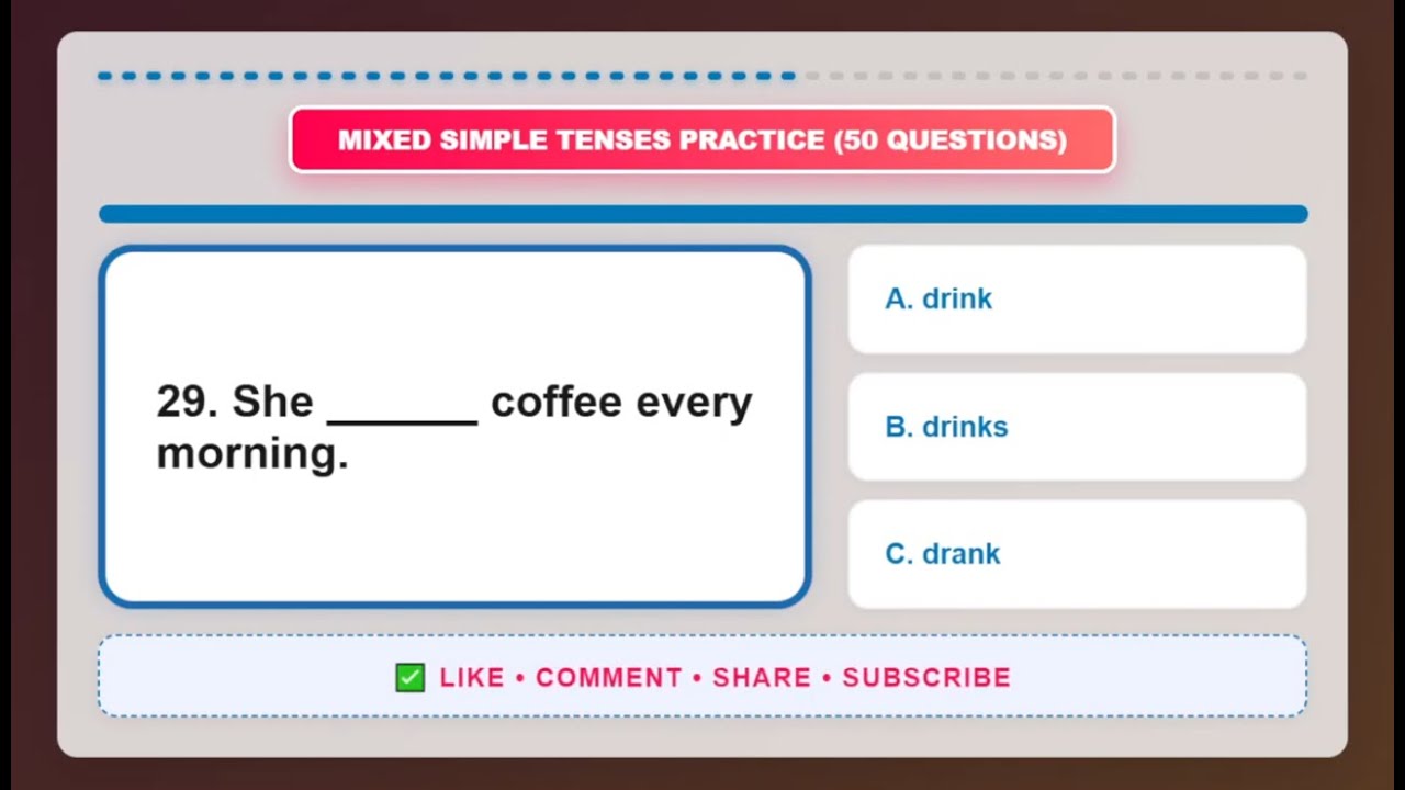 Simple Tenses Quiz Which English Level Are You On?