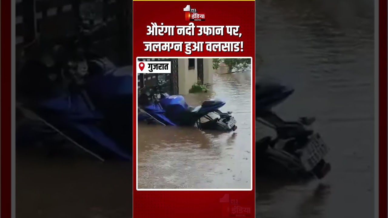 Auranga River Overflows: औरंगा नदी उफान पर, जलमग्न हुआ वलसाड! | Valsad Flood | Heavy Rain In Gujarat