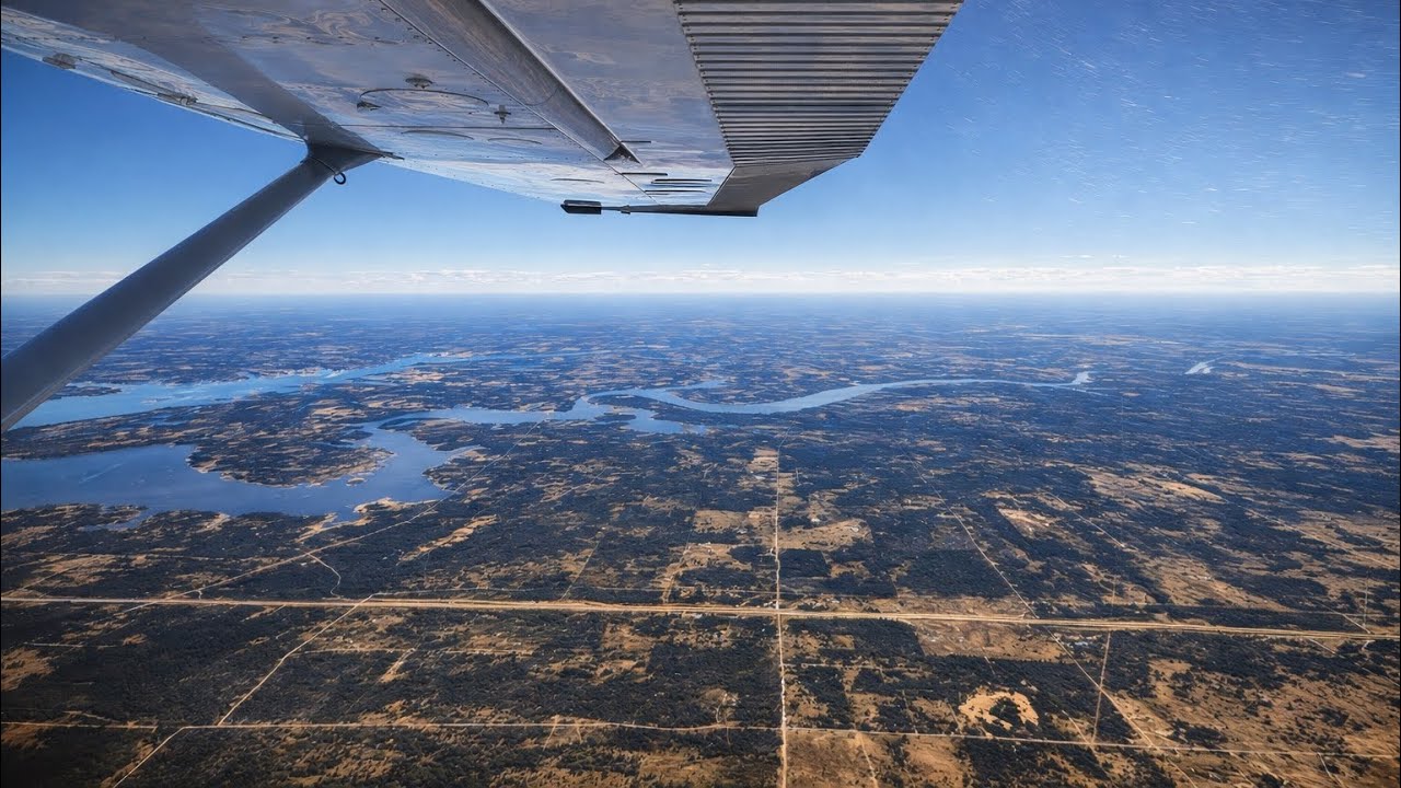 Calm Day Flight Over Oklahoma