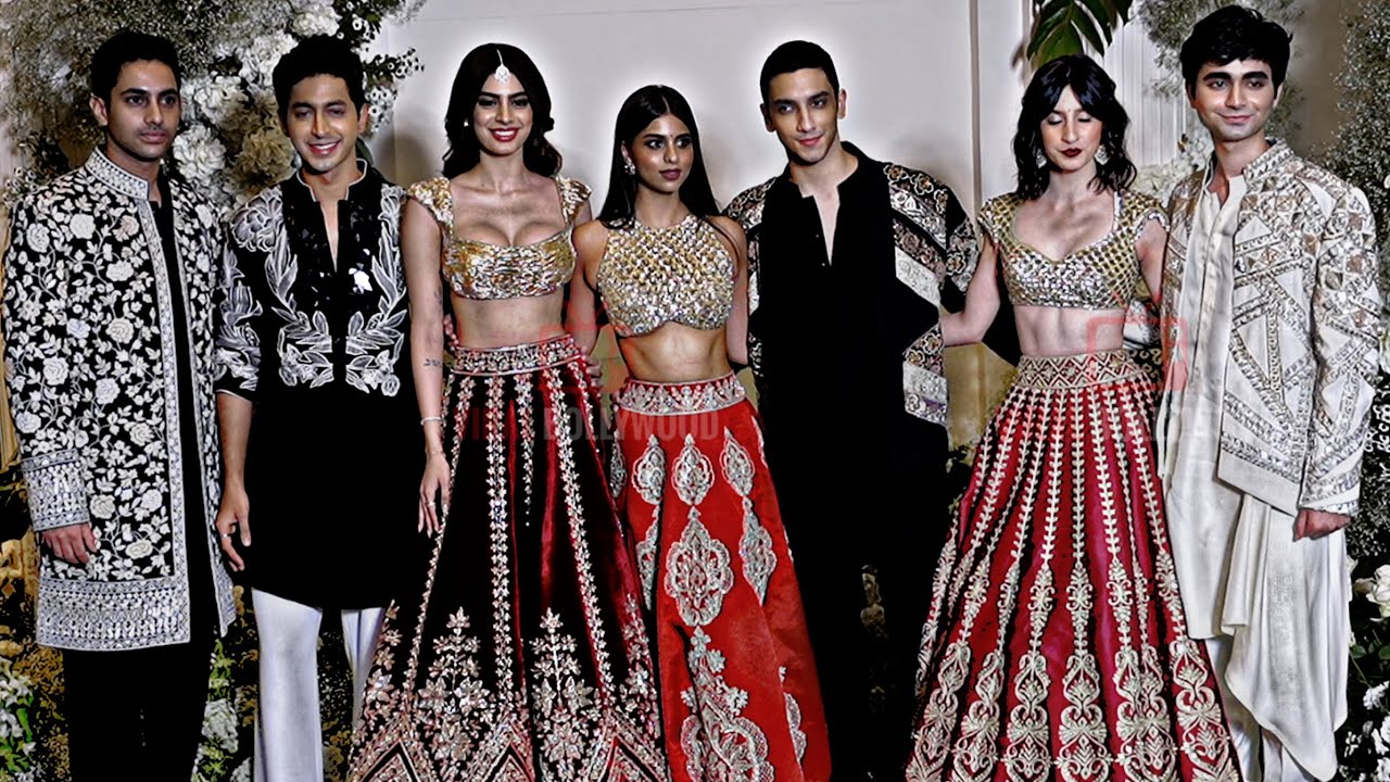 The Archies | Suhana Khan, Khushi, Aditi, Agastya, Mihir, Vedang, Yuvraj at Manish Malhotra Diwali