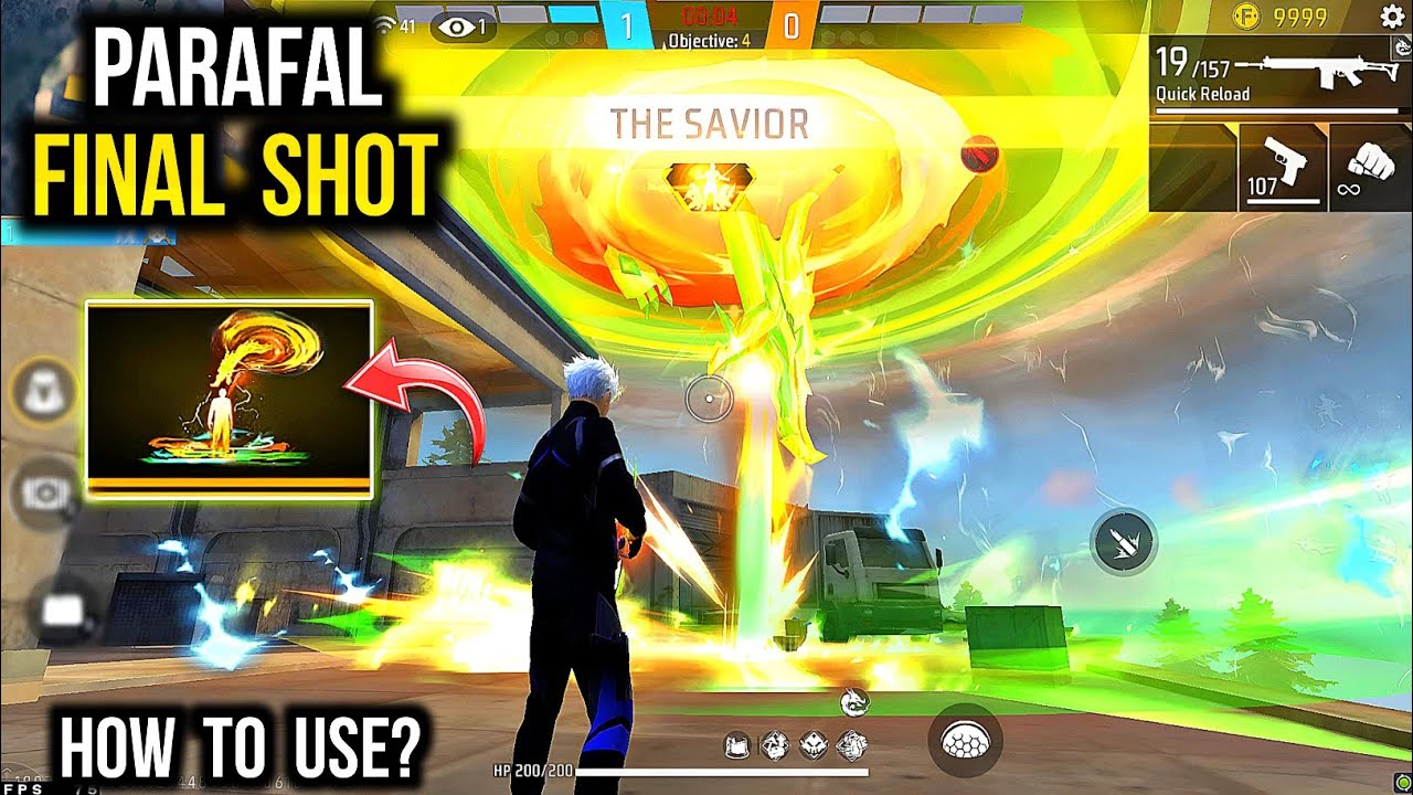 Parafal Final Shot - How To Use? | Free fire Final Shot Ring Event | Parafal Final Shot Lore Yonder