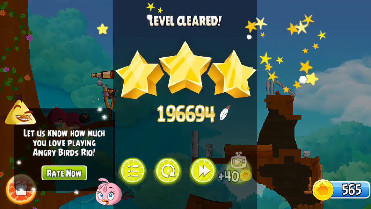 Angry Birds Rio Timber tumble All levels