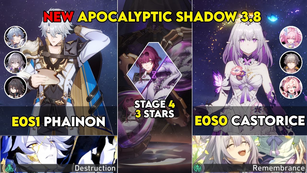 E0S1 Phainon & E0S0 Castorice | Honkai Star Rail NEW Apocalyptic Shadow Stage 4 3 Stars
