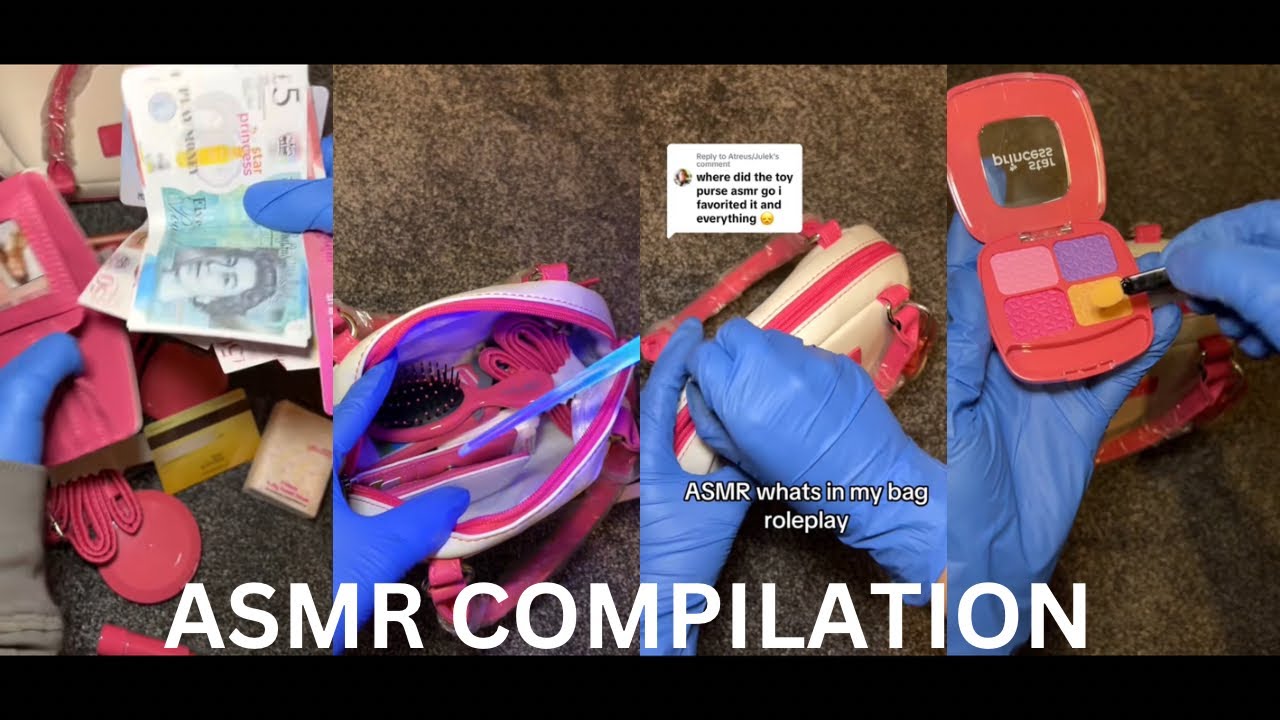 ASMR tsa check roleplay & whats in my bag roleplay (tiktok compilation)