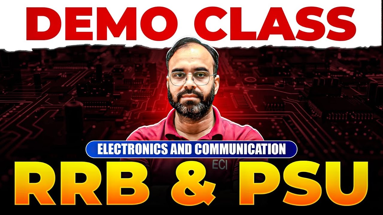 ELECTRONICS & COMMUNICATION | DEMO CLASS 🔥#rrbje #electronics #sureshsir