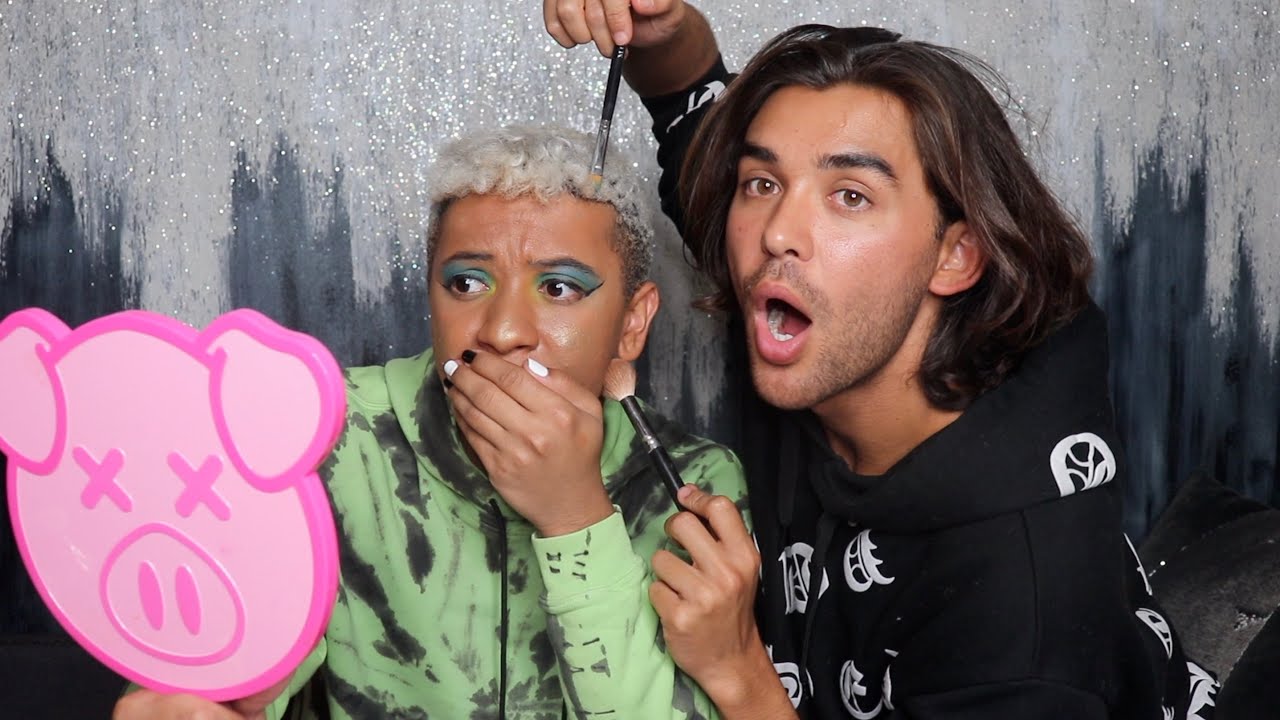 my new boyfriend does my makeup using ONLY the shane dawson x jeffree star conspiracy collection
