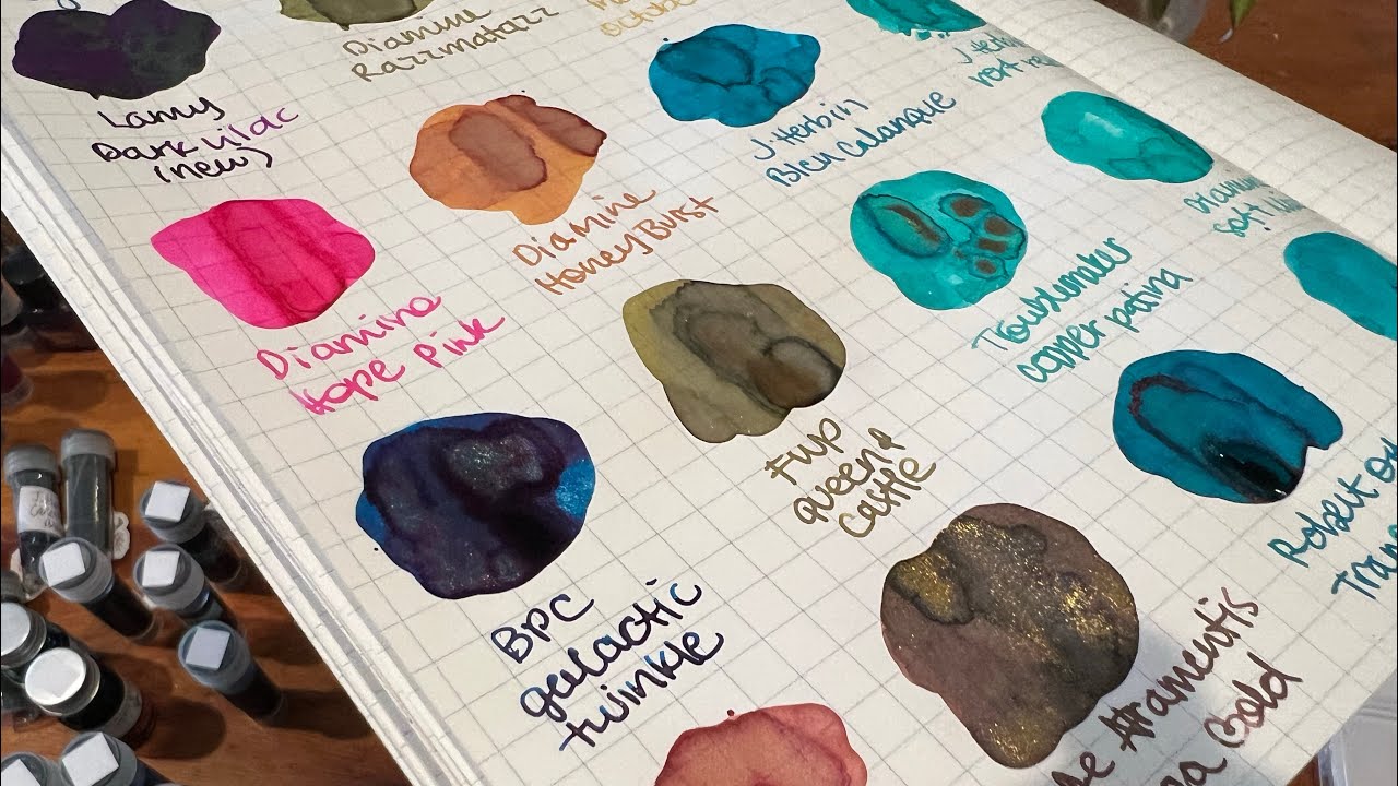 More Ink Swatching!! Ink swaps with friends ❣️ Let me TEAL you about it 🦚