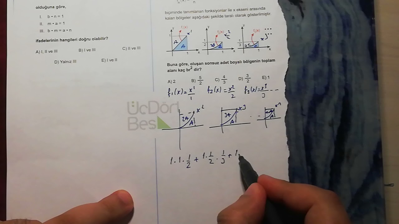 Ösym üzerinde bir soru, integral diye başladım. Limit çıktı. Farklı bir bakış açısı kazandırabilir.