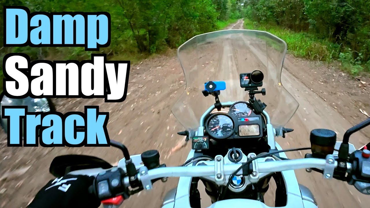 R1200GS first time riding on sandy track. Damp, easy but still on a big bike.