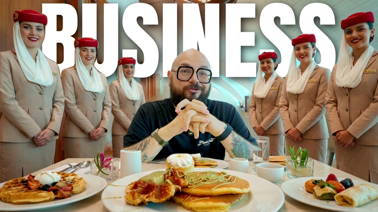 TOUR COMPLETO DELLA LOUNGE BUSINESS DI EMIRATES (&egrave; ENORME) ✈️