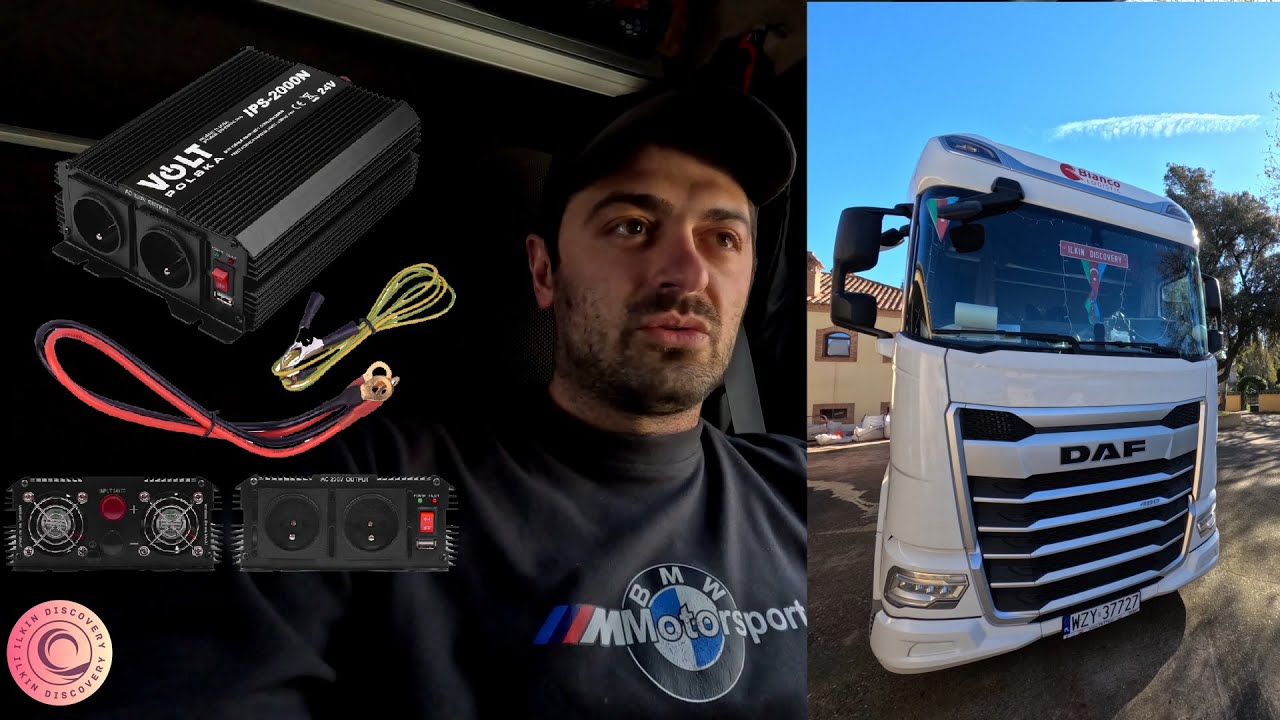 Invertor 24v - 220v 1000W / Инвертор 24V - 220V 1000W DAF 2017-2022 XG/XF/XG+