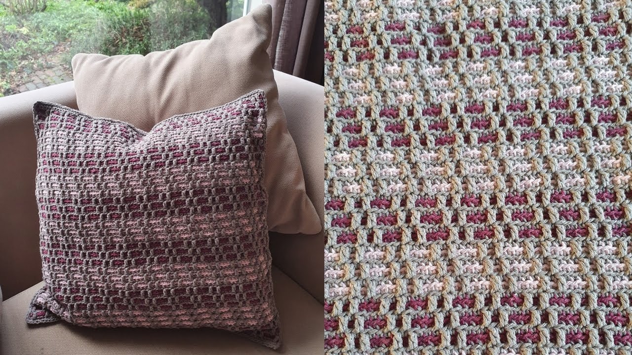 Crochet Tutorial: MOSAIC CROCHET PILLOW EASY