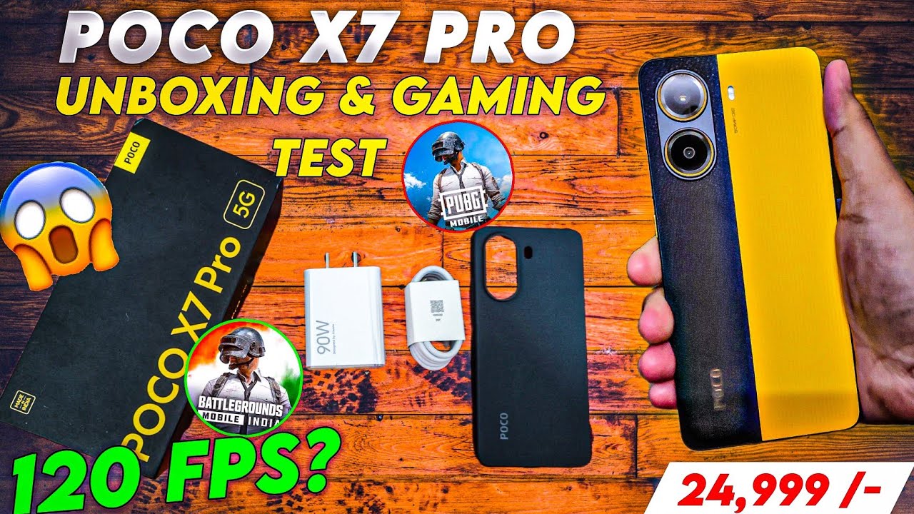 POCO X7 PRO UNBOXING & 120 FPS BGMI/PUBG TEST 😱 3.6 UPDATE #pocox7pro #poco #pocox6pro