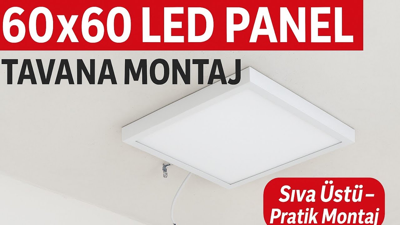 60x60 LED Panel Montajı! Elektrikçiye İhtiyaç Duymadan 5 dakikada Kendin Yap. DIY  Nasıl Hizalanır ?