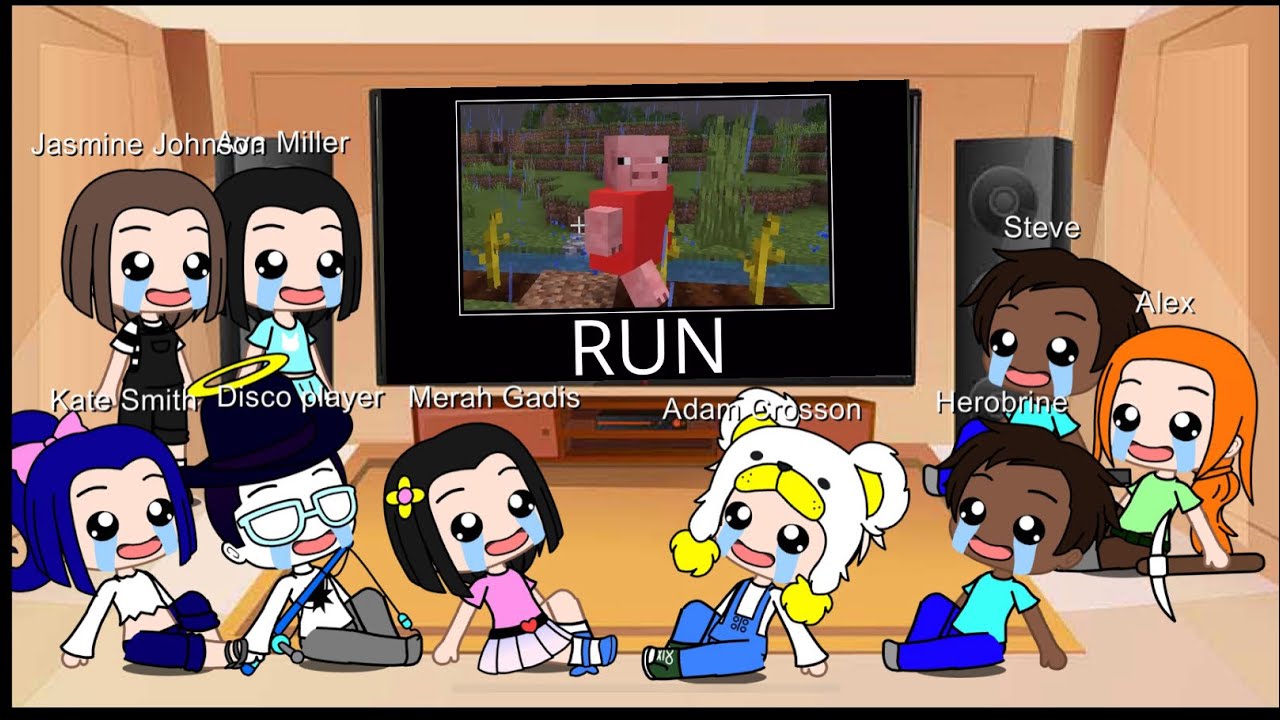 Young Jasmine, Ava and Kate, and their friends react to Minecraft Wait What part 3