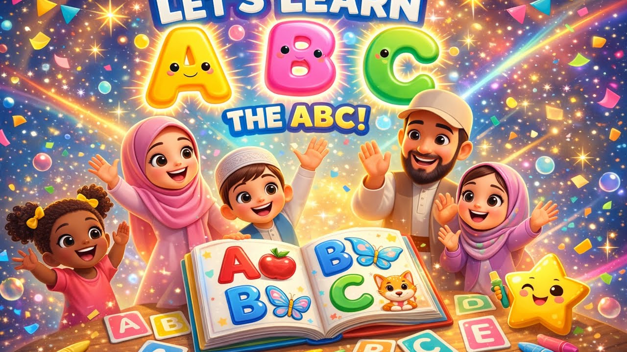Islamic ABC Song for Children | Alphabet Phonics A–Z | Two Words for Each Letter