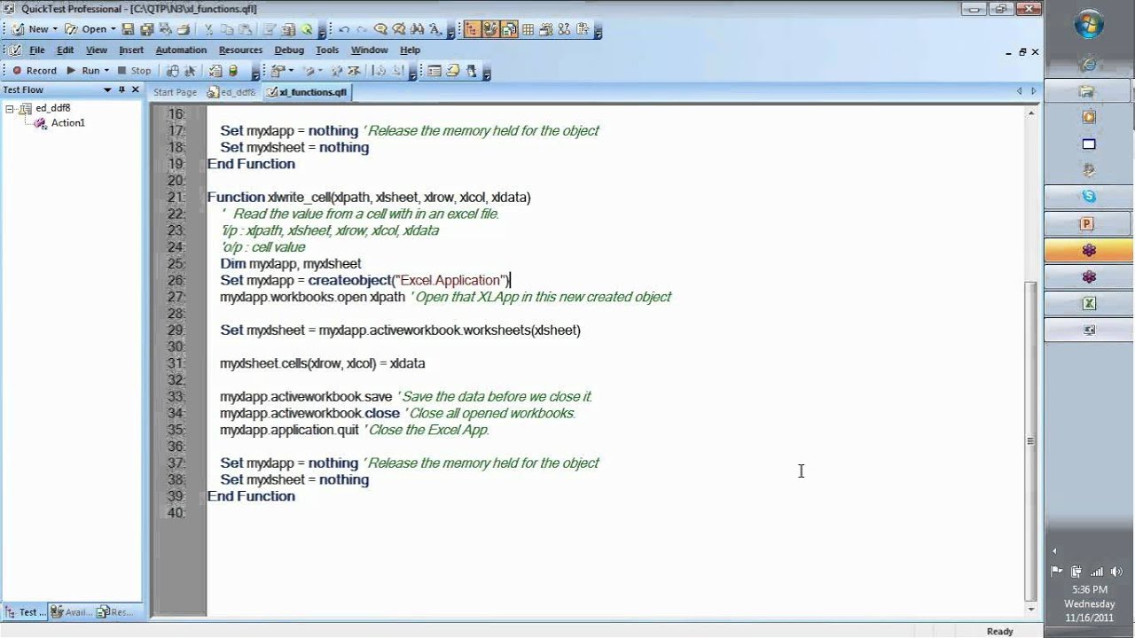 QTP Training Day 08 VB Scripting Descriptive Programming Frameworks