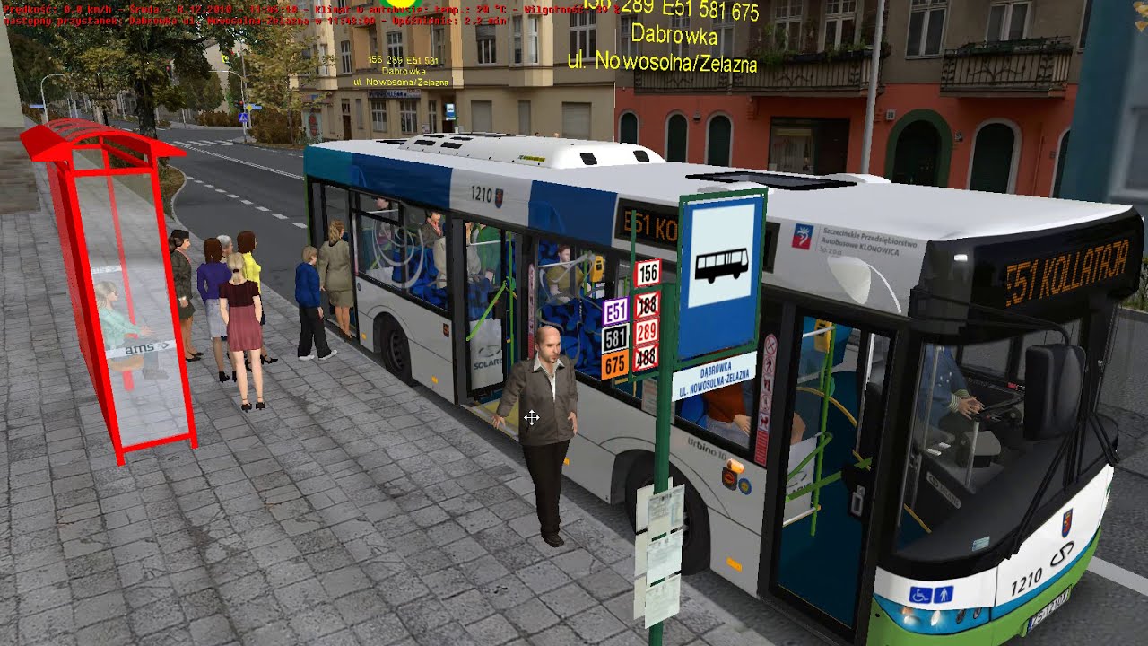 OMSI 2 Fikcyjny Szczecin Solaris Urbino 10 III linia E51 *Maluch powodujący kolizję*