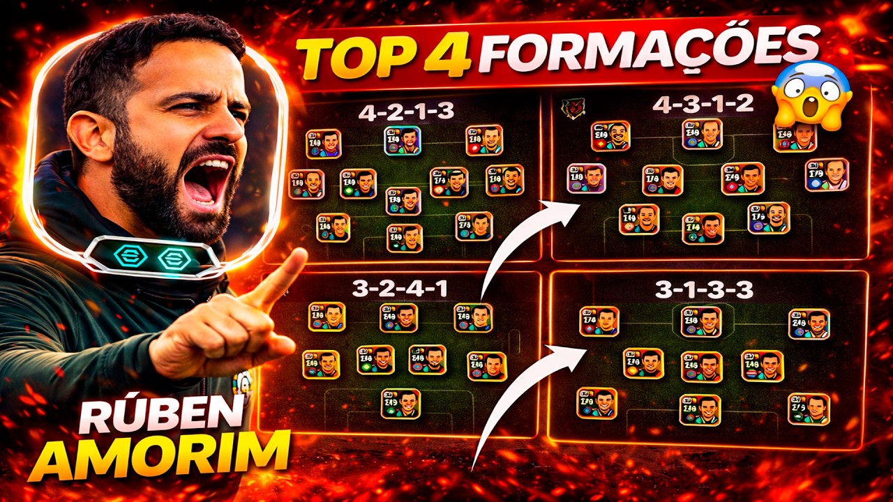 😱 VOCÊ NÃO USA ESSAS FORMAÇÕES? TOP 4 ESTILO POR FORA NO eFootball!