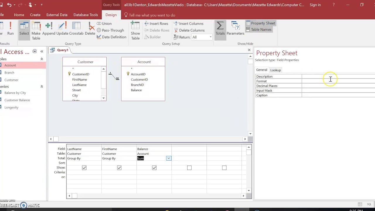How to Create a Total Query in Access 2016
