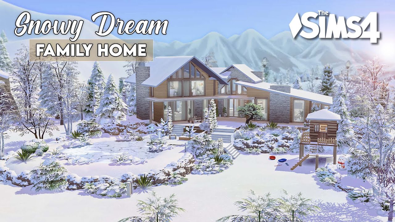 Snowy Dream Family Home ⛄ | Orjánic CC | Artworks | Stop Motion | Sims 4 Video