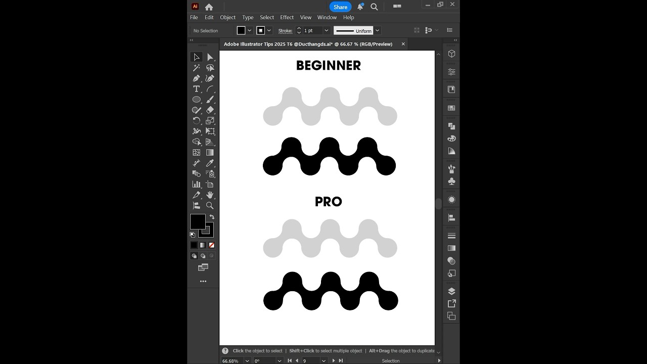 Adobe Illustrator 2025 - Tips to Shape Builder Tool #ducthangds
