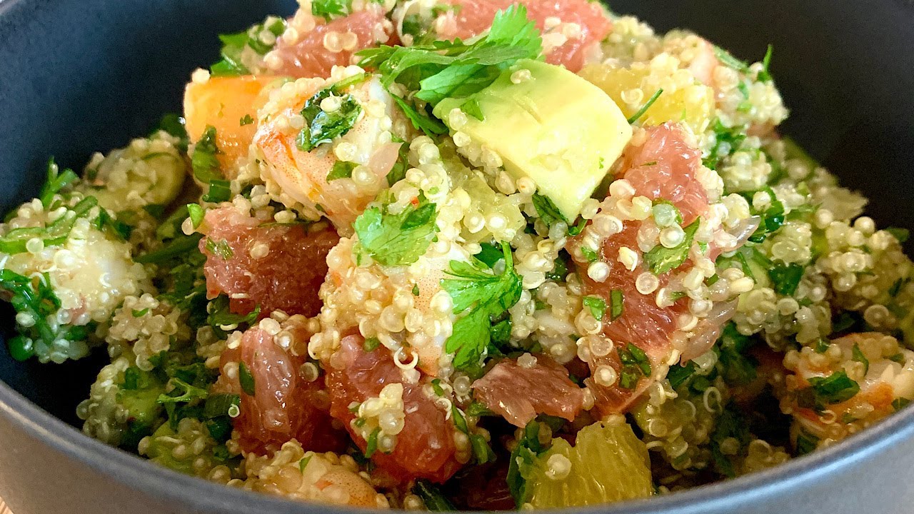 Salade Quinoa Crevettes et Agrumes