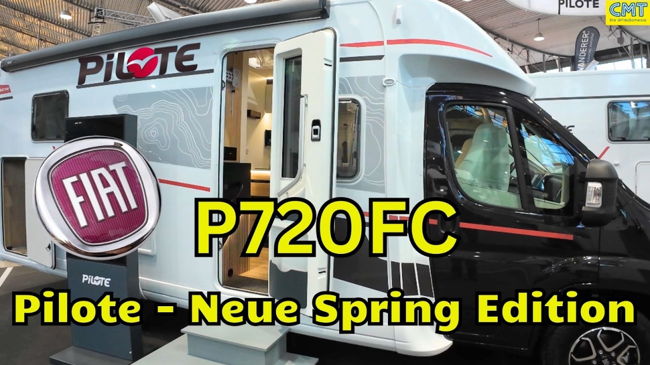 Roomtour Pilote P 720 FC Model 2025 , ein teilintegriertes Wohnmobil auf der CMT Stuttgart 2025