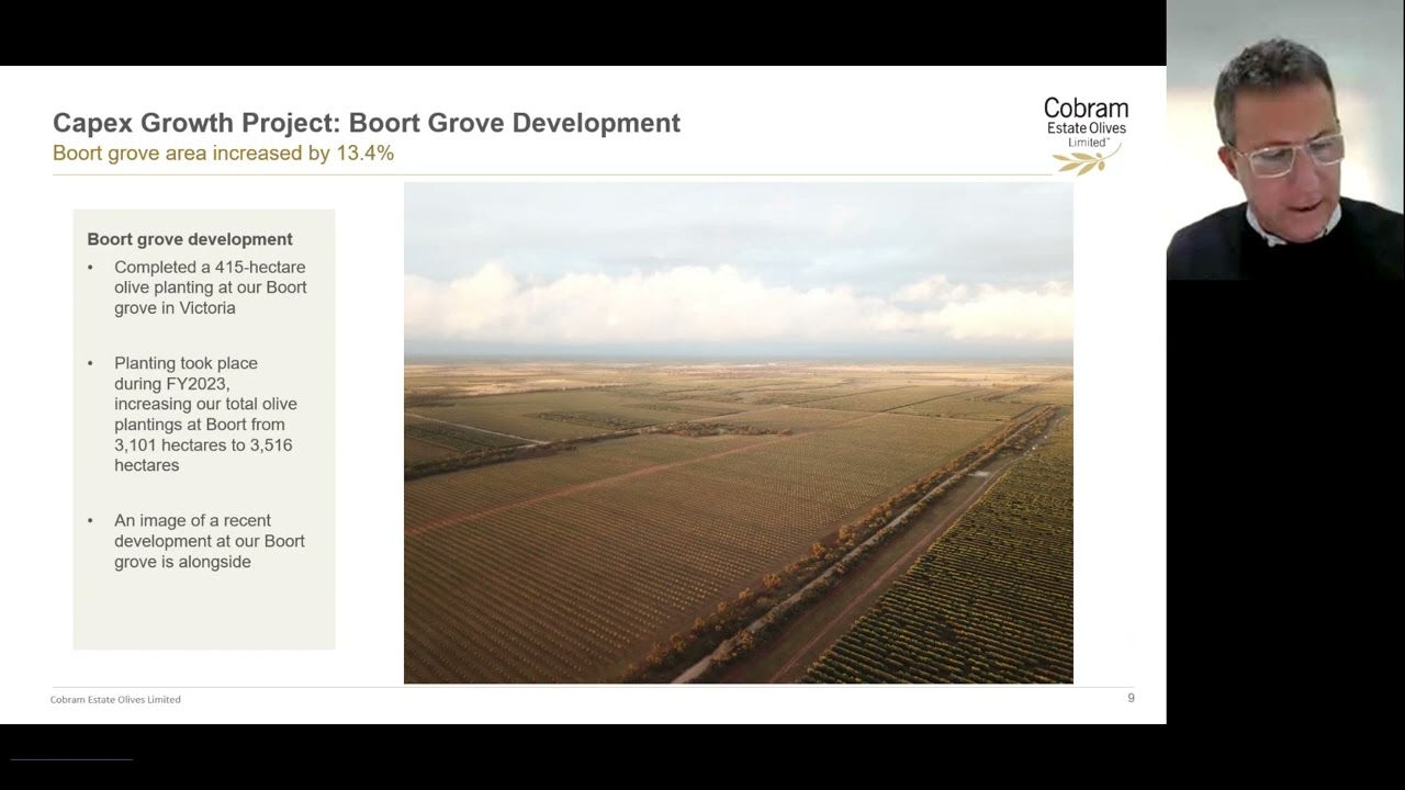 AgFood Conference Cobram Estate Olives Ltd (CBO:ASX) Presentation 30th May 2023