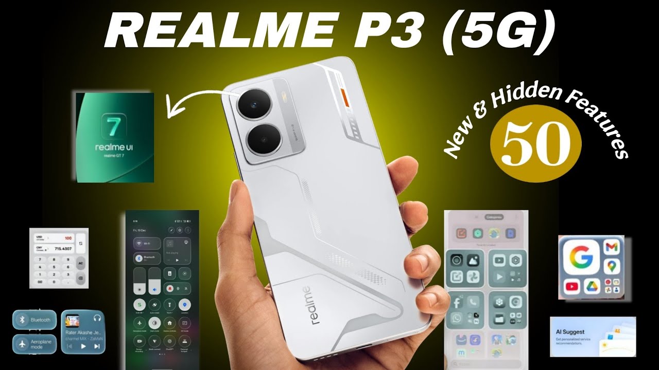 Realme P3 5G Realme Ui 7.0 Android 16 Update 50+ Hidden Features | Realme P3 UI 7.0 New Update