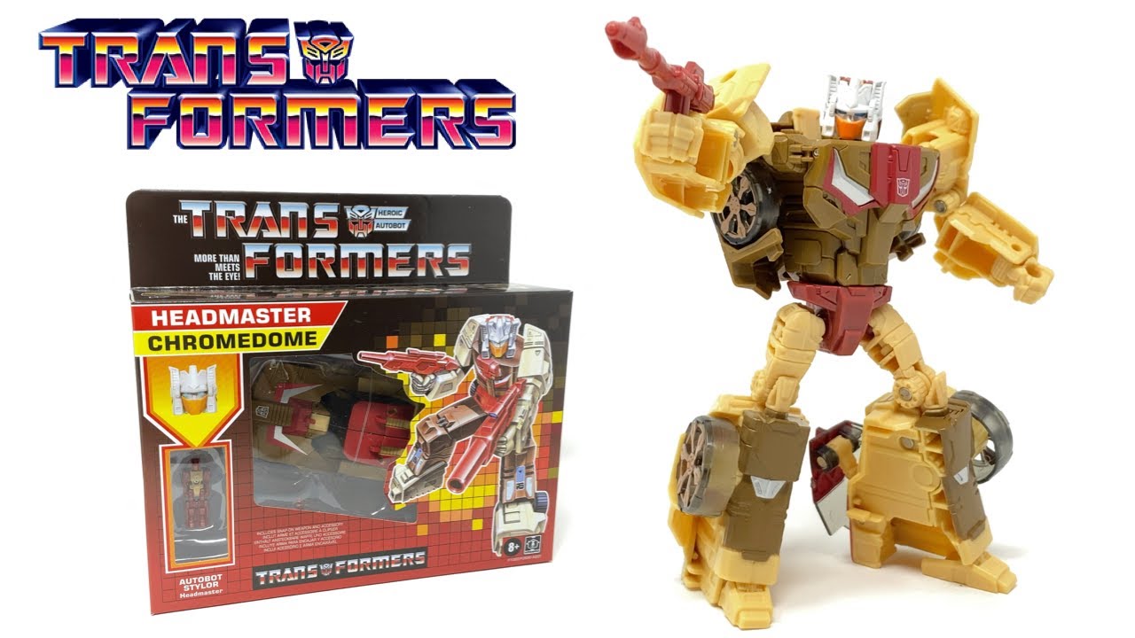 Transformers G1 Retro Reissue Headmaster CHROMEDOME Review