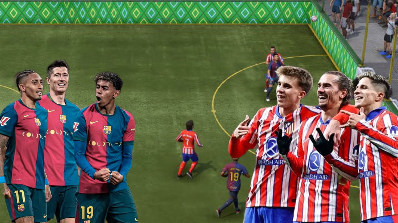 3X3 RUSH LIVE – Barcelona vs Atletico Madrid | Yamal, Raphinha, Lewandowski 🔥