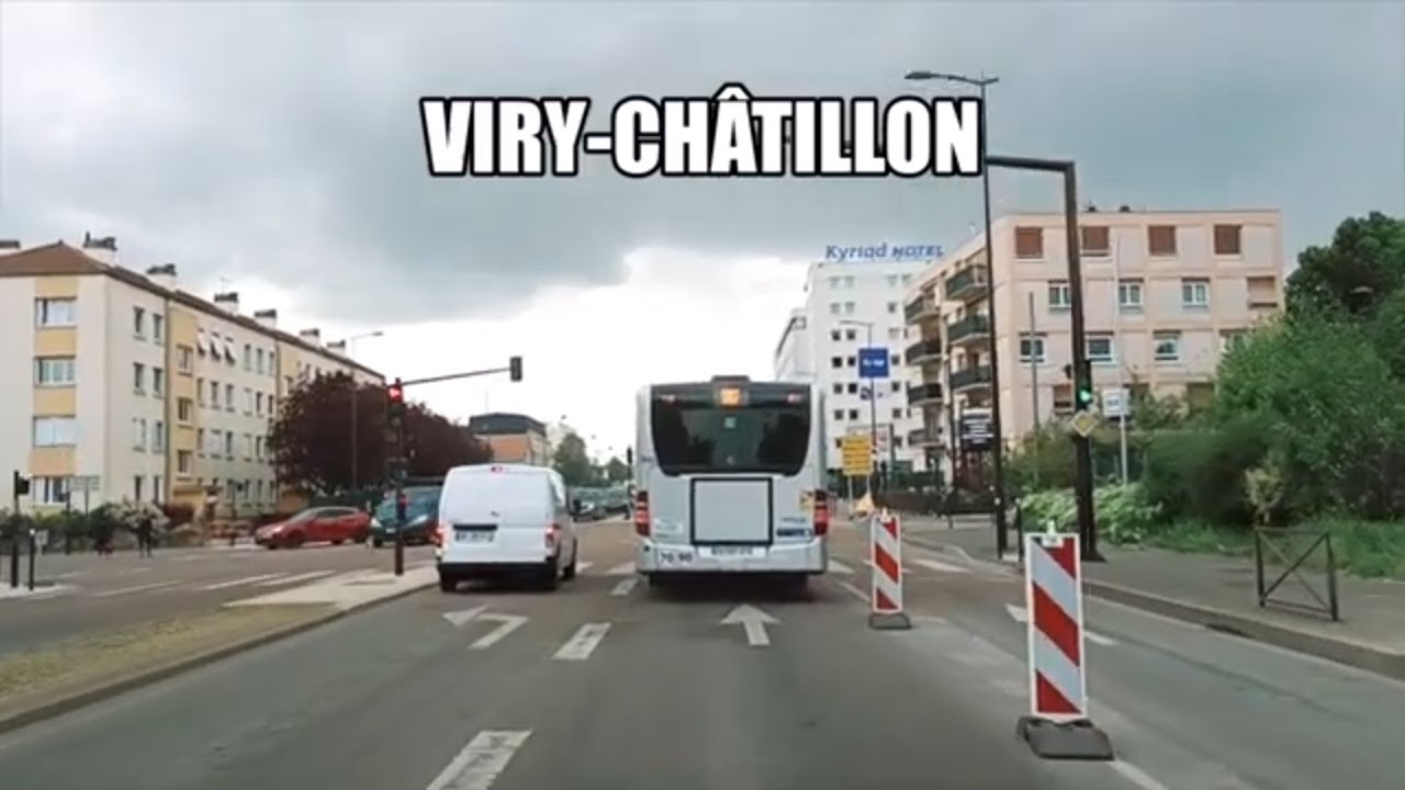 Viry-Châtillon - 4K- Driving- French region