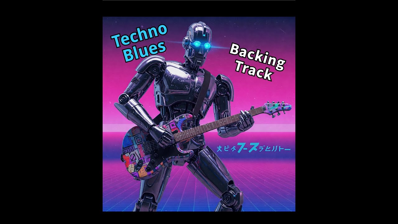 Techno Blues Backing Track in A minor 🤖