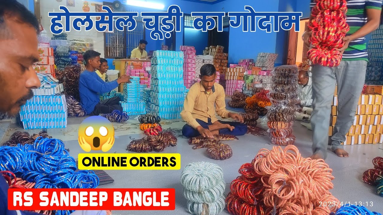 Rs Sandeep Bangles Store Firozabad🔥|  फिरोजाबाद का चूड़ी गोदाम Market😱 | Bahadur Bangle
