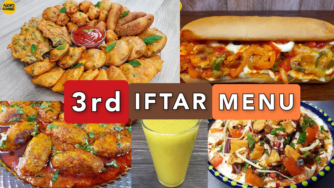 Iftar Recipes Try Something Easy for 3rd Iftar Menu by Aqsa's Cuisine, Pakora Platter, Chaat, Kabab