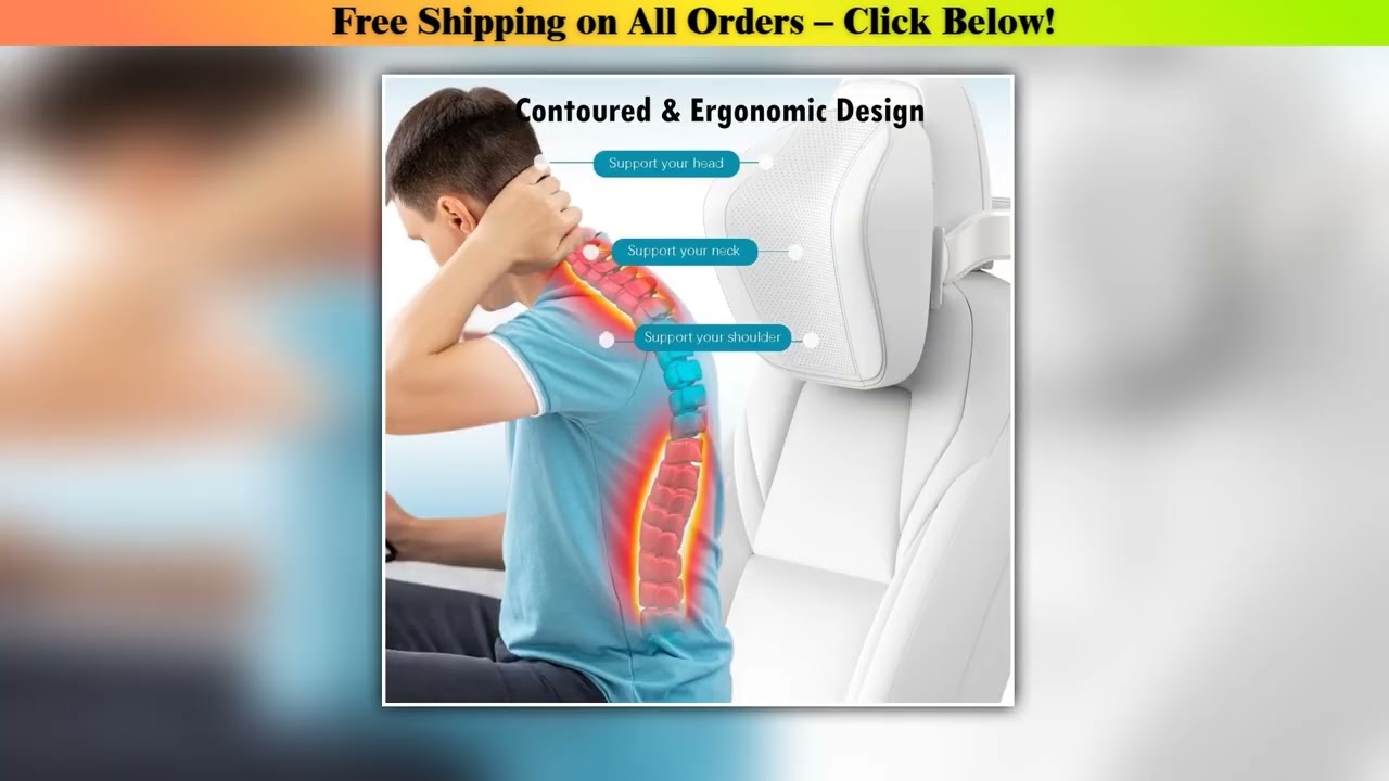 Adjustable Headrest Pillow For Tesla Model Y/3 Accessories Neck Pillow Car Head Neck Rest Cushion