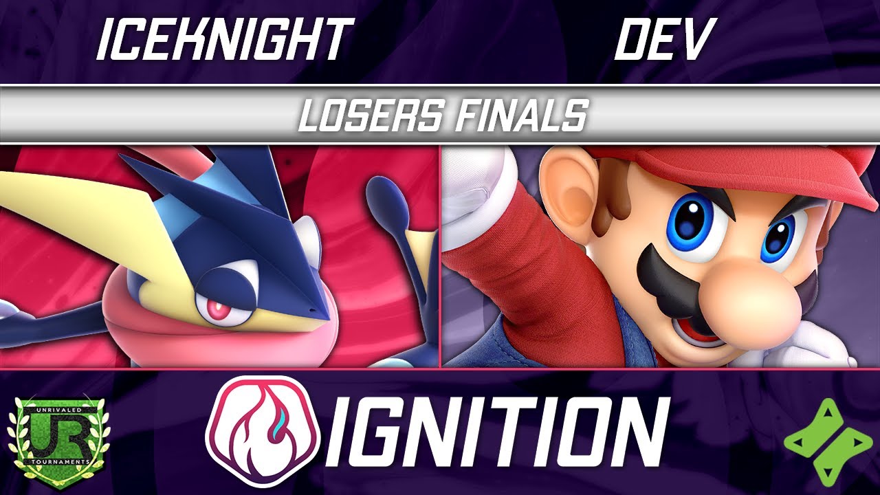 IceKnight (Greninja) vs Dev (Mario, Diddy) - Ignition 374 LOSERS FINALS