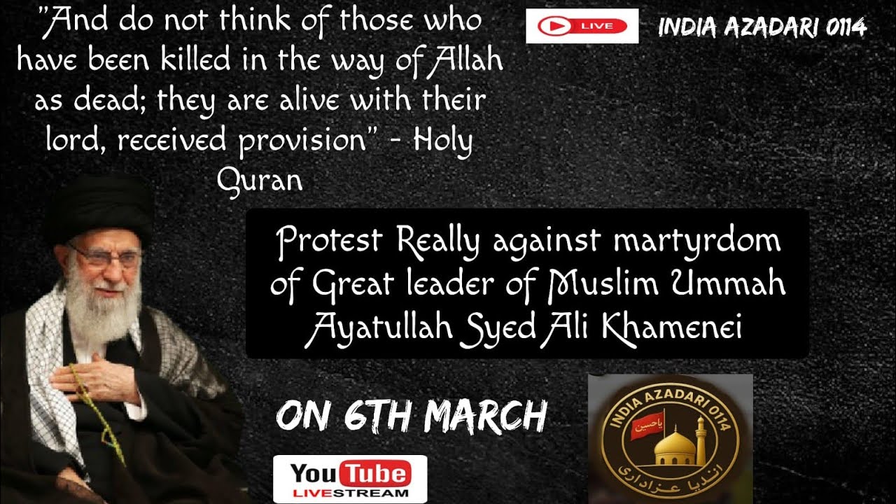 Protests Rally against martyrdom Ayatullah Syed Ali Khamenei Hosir Ranchi Jharkhand.
