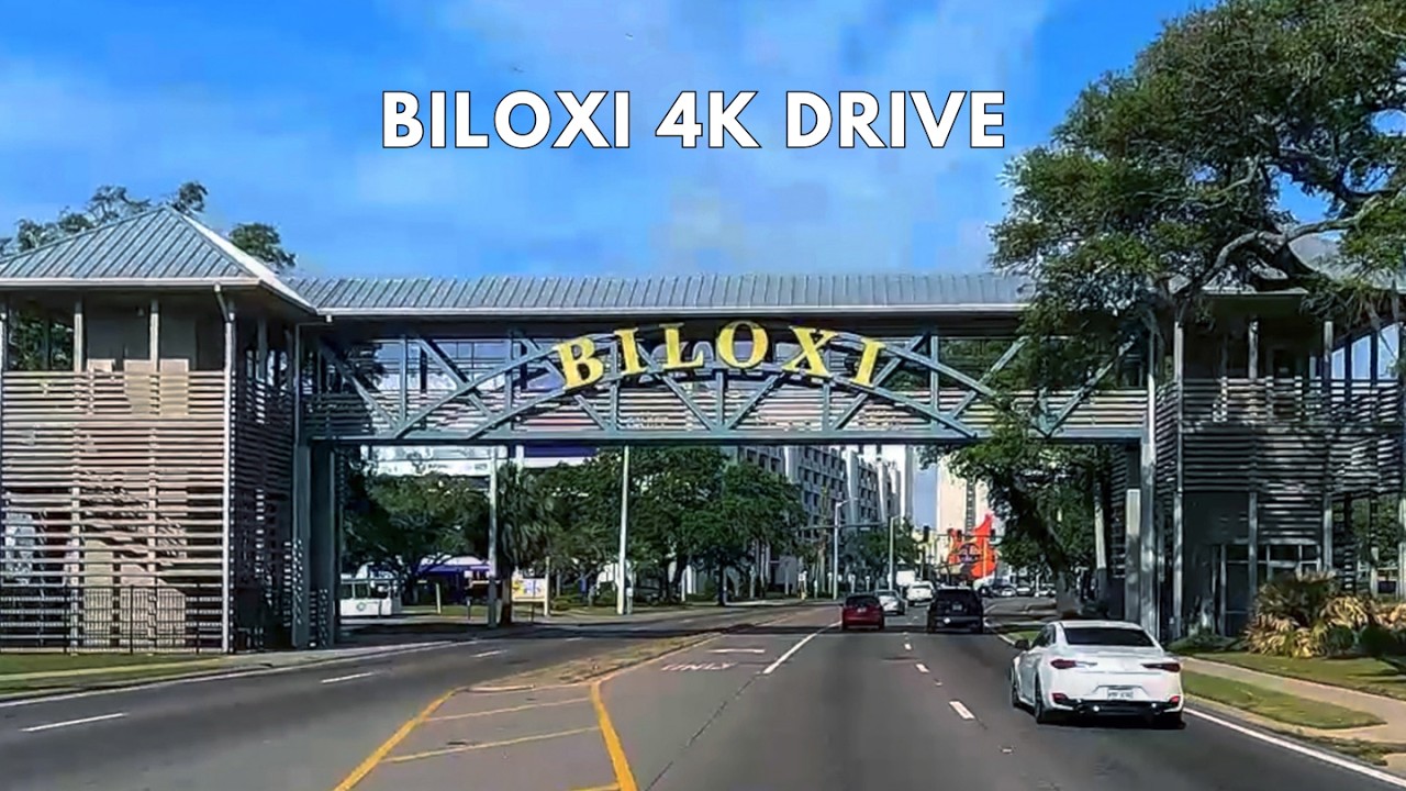 Biloxi Mississippi 4K Drive | Driving Through Downtown Biloxi