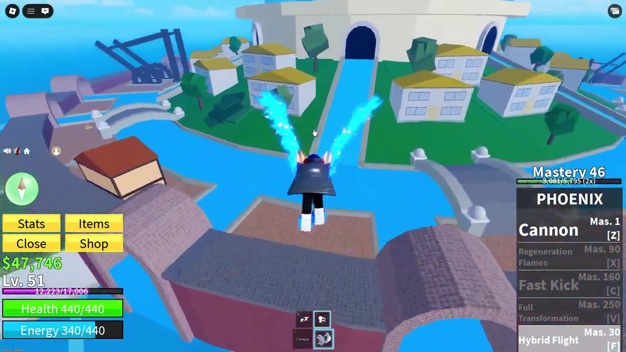 Grinding with Phoenix in Blox fruits (part 2)
