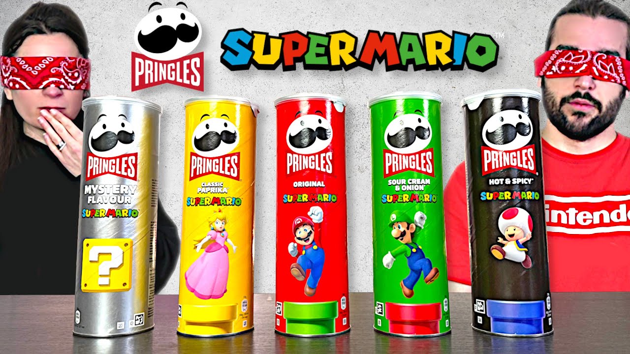 ON MANGE LES PRINGLES SUPER MARIO ! ( Le goût mystère est Horrible ... )