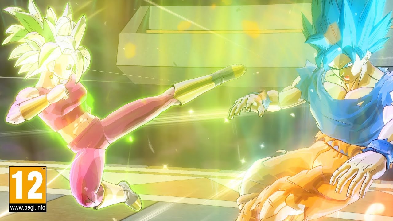 (2K) Super Saiyan 2 Kefla vs Super Saiyan Blue Goku! Story Battle Cutscenes! (DLC)