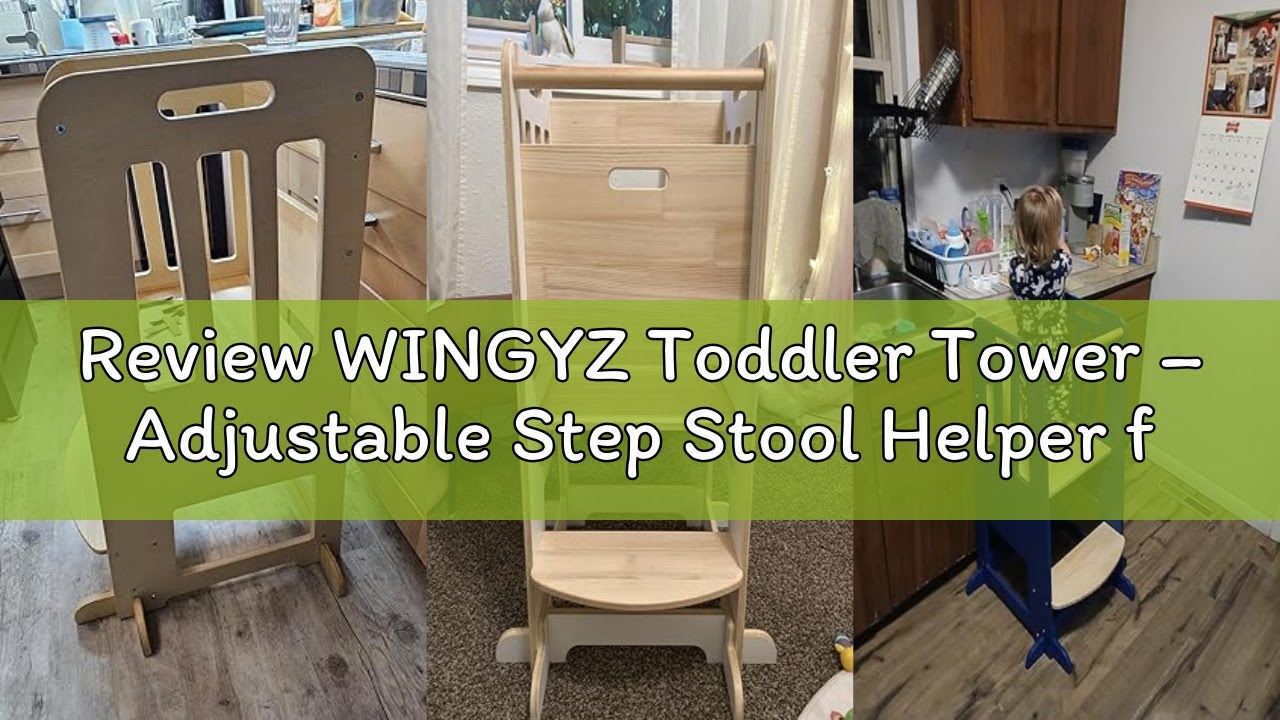Review WINGYZ Toddler Tower – Adjustable Step Stool Helper for Kids 18M–6Y, Kitchen Learning Stool w