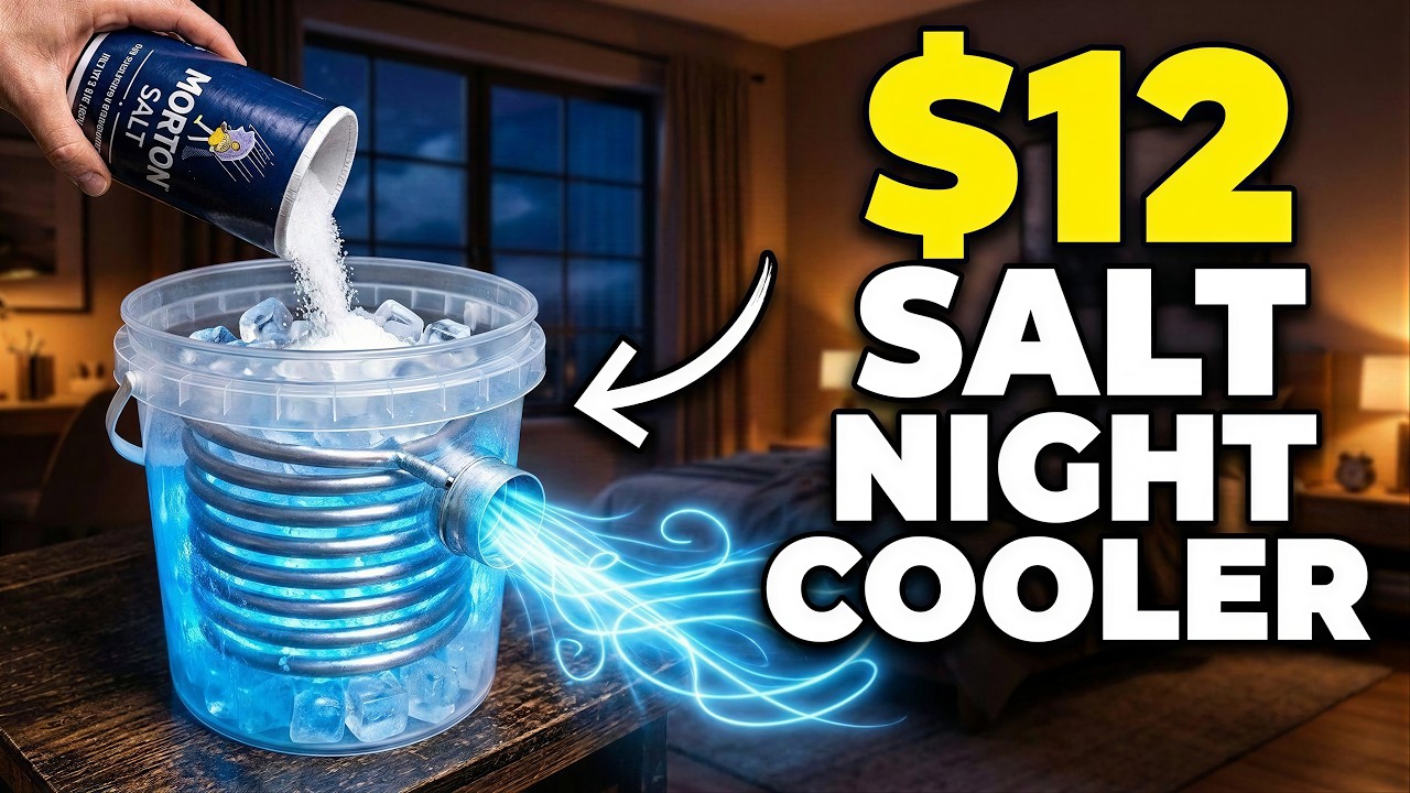 How To Build a $12 Salt Night Cooler That Charges While You Sleep and Runs All Day