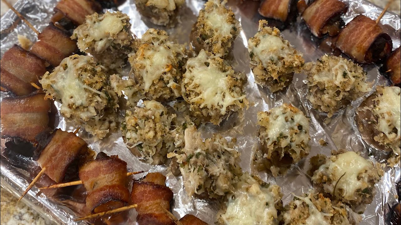 Christmas Appetizer Recipes | Hors d'oeuvres | Beef #Rumaki | #Stuffed Mushrooms #foodrecipe