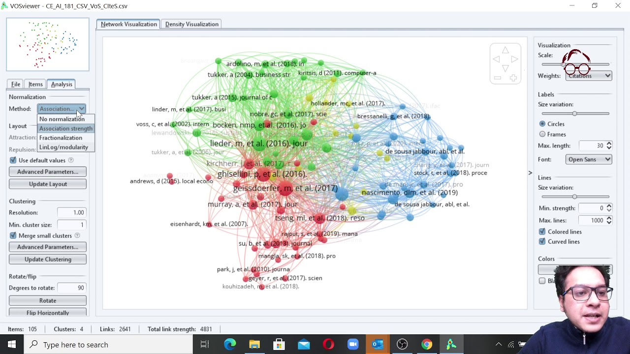 Библиометрический анализ данных DIMENSIONS с использованием VosViewer